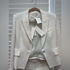 Veronica Beard ivory/ white tweed blazer and skirt set